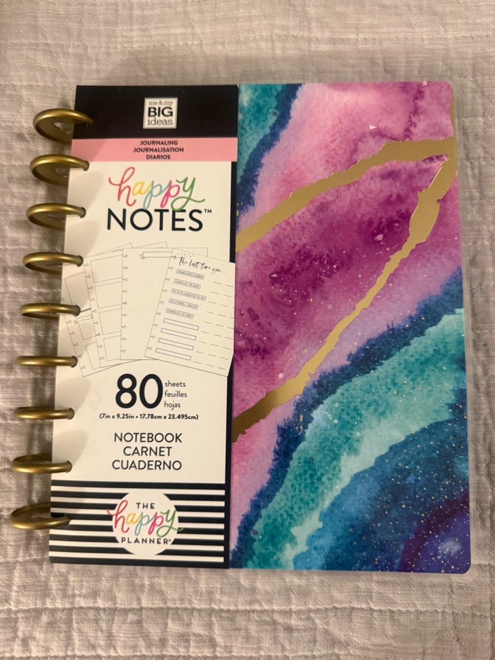 The Happy Planner Notebook - Pink Purple Teal with Gold Accents